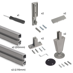 Kit 7023649 struttura modulare EMUCA Zero per montaggio a pavimento e parete inclusi accessori per pavimenti e profili - Product Image 3
