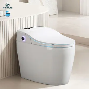 Elektronik banyo japon tuvalet kase otomatik kare şekli tek parça seramik japon tuvalet