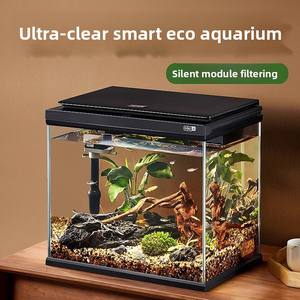 Aquarium rectangulaire en verre moderne de haute qualité JSD YE 34L, filtration intégrée automatique, nettoyage facile, motif floral pour <span class=keywords><strong>Tetra</strong></span> - Product Image 5