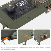 Table de camping pliable réglable imprimée en aluminium léger portable pour barbecue en plein air personnalisée 5 unités Igt