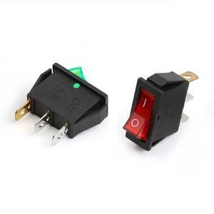 काले, लाल 16A 250V 20A 125V 30x13.5mm 30*13.5mm लाल घुमाव स्विच KCD3-101 पीसीबी माउंट घुमाव स्विच एफएफ घुमाव स्विच - Product Image 3
