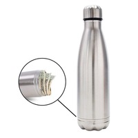Bouteille d'eau isotherme personnalisée en acier inoxydable de 750 ml avec compartiment secret, anti-fuite et sécurisée