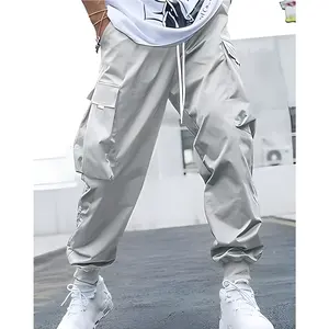 Fashion Jogger Elastic Waist Pants High Quality Mens Cargo Pants With 4 Pockets Plus Size Mens Trousers