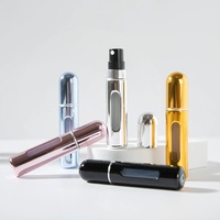 Flacon de parfum en métal de 10 ml, coque mate, intérieur en verre, atomiseur de parfum rechargeable pour voyage, portable