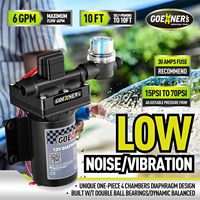 Bomba de Agua Potable de 12V y Cuatro Cámaras de Bajo Ruido para RV con Interruptor Automático, Protección Contra Funcionamiento en Seco y Autocebado