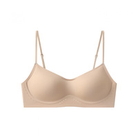 Vierkante halslijn, laag uitgesneden foundationcrème, naadloze, draadloze halfcup bh, dunne gevoerde cups, fruitgelei zachte ondersteuning voor dames (nylon)