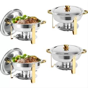 High Quality 7-Piece Stainless Steel <b>Food</b> <b>Warmer</b> Set Alcohol <b>Candle</b> Burner 9L Capacity A++ Energy Efficiency 60-80C - Product Image 6