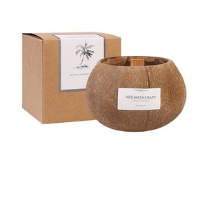 Juego de Velas Aromáticas en Caja de Coco, Cera de Soya, Aromas de <span class=keywords><strong>Gardenia</strong></span> y Lavanda, Semielaboradas, Cilíndricas, Aromaterapia, Fragancia para Dormitorio - Product Image 5