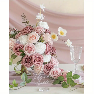 Vente en gros <span class=keywords><strong>de</strong></span> <span class=keywords><strong>roses</strong></span> artificielles en mousse <span class=keywords><strong>de</strong></span> 8cm <span class=keywords><strong>avec</strong></span> feuille et tige pour décoration <span class=keywords><strong>de</strong></span> scène d'anniversaire <span class=keywords><strong>de</strong></span> mariage <span class=keywords><strong>bouquet</strong></span> <span class=keywords><strong>de</strong></span> <span class=keywords><strong>mariée</strong></span> - Product Image 4