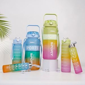 Gradient Simple Style Fashion Designs Large Capacity Outdoor Fitness Cup Travel Mugs School Sports Events Gifts Water <b>Bottle</b> - Product Image 5