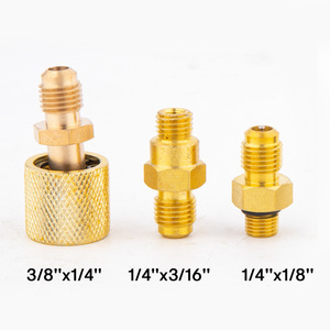 Connecteur de raccordement de climatisation 1/4 pouce à 1/2 pouce et 1/8 pouce, outil de réfrigération en laiton pour réfrigérateur et climatiseur de voiture - Product Image 2