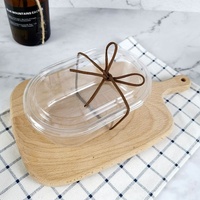 Boîte d'emballage alimentaire jetable en plastique transparent pour mini-mousse, pain et sandwichs - Vente en gros - Modèle Sunshine