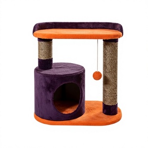 Hochwertiger Amistar Moon Marmalade Klassischer Umweltfreundlicher Jute-Kratzbaum mit 3 Ebenen in Kartonverpackung für Katzen - Product Image 1