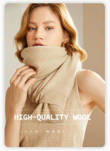 Bufanda <span class=keywords><strong>chal</strong></span> de punto cálido de lana 100% de calidad, cárdigan de doble propósito, suéter para mujer <span class=keywords><strong>con</strong></span> mangas - Product Image 5