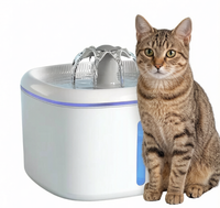 Fontaine à eau automatique pour animaux de compagnie, intelligente, écologique, moderne, en plastique et acier inoxydable, batterie rechargeable, capteur de mouvement, grande capacité