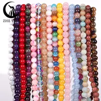 Zhe Ying 6mm 8mm 10mm round natural stone beads bracelet healing necklace loose gemstone stone round beads for jewelry making