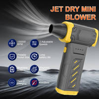 Mini souffleur TY-203, 130 000 tr/min, sans fil, séchage rapide, 2 vitesses réglables, moteur sans balais et buse magnétique, aspirateur ABS