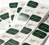 Autocollant en vinyle adhésif imperméable avec logo imprimé personnalisé pour l'emballage alimentaire, les bonbons, l'huile d'olive, les collations, les sandwichs, les étiquettes de produits