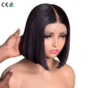 Pelucas Bob de Cabello Humano Remy Baratas al por Mayor con Encaje HD de 10, 12 y 14 Pulgadas, Pelucas Bob con Cierre 4x4 y 5x5 para Mujeres Negras - Product Image 1
