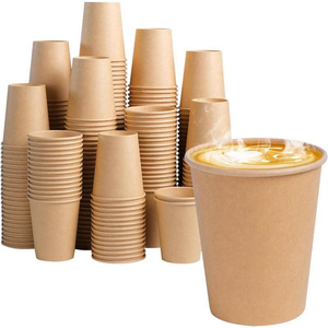Gobelets <span class=keywords><strong>en</strong></span> pulpe de bambou à paroi simple pour <span class=keywords><strong>mariage</strong></span>, biodégradables, <span class=keywords><strong>en</strong></span> <span class=keywords><strong>carton</strong></span> et papier kraft, 100ml, 300ml, 600ml - Product Image 1