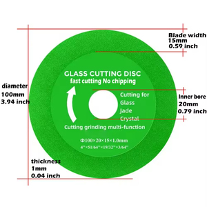 Ultra-fino 4 polegadas 100mm Vidro Diamante Saw Blade Roda Industrial Grade Hot Press PVC Cerâmica Ferramenta De Corte De Vidro Disco De Corte - Product Image 2