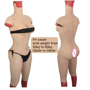Body completo de silicona para transexuales, pechos artificiales realistas con vagina para transexuales drag queen - Product Image 1