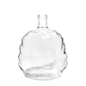 Botellas de whisky de vidrio personalizadas de 300ml, 500ml, 750ml, 1000ml u otras capacidades para vodka, Tequila, alcohol y whisky
