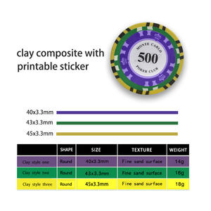 14g赌场黑杰克蒙特卡洛粘土金属税扑克筹码集纸牌游戏的扑克筹码 - Product Image 6