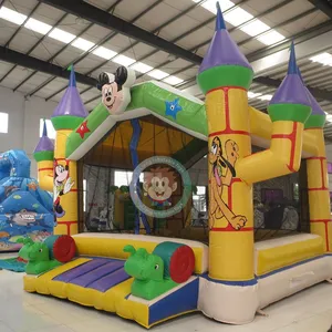 Zamek dmuchany Minnie Mouse Casa de rebote inflable niños parque infantil interior juego suave equipo de fiesta