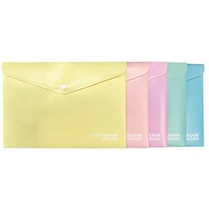 ARDA - KEEP COLOUR PACK DE 5 ENVELOPPES À BOUTON PASTEL ASSORTIES - Product Image 1