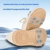 Crampons à glace transparents à cinq griffes antidérapants, couvre-chaussures à pointes de neige, antidérapants pour l'extérieur, nouveauté 2025