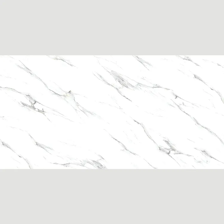 Carrara bianco morbido opaco Fuface grandi lastre smaltate per soggiorno decorazione della parete interna piastrelle in pietra sinterizzata