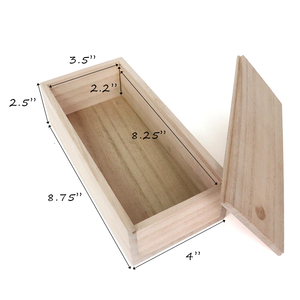Boîte en bois massif avec couvercle coulissant boîte en bois de taille personnalisée coffrets cadeaux rustiques bricolage impression d'art stockage de souvenirs - Product Image 5