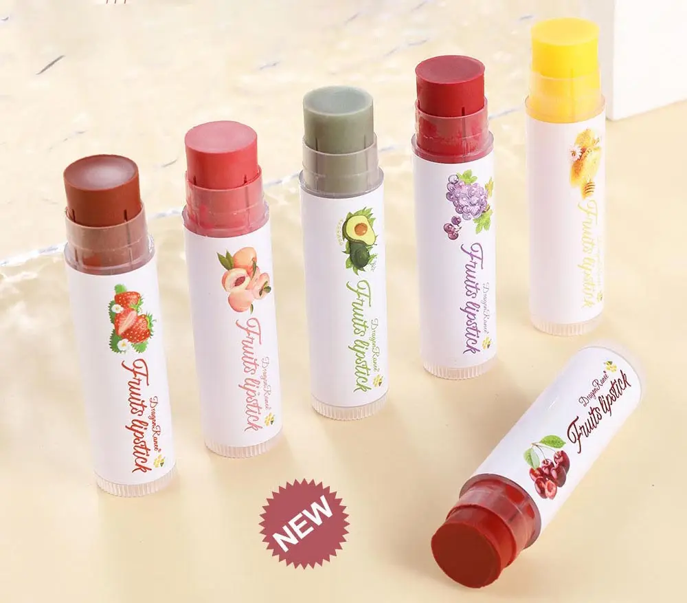 1PC Natural Peach Lip Balm Long-lasting Moisturizing Lipstick Temperature Change Color Lipstick Anti-drying Hydration Lip Care