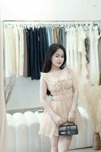 Vestido Mini con Hombros Descubiertos y Estampado de Puntos, Vestido Midi sin Mangas, Estilo Casual, Dulce y Vintage, Fabricación OEM en Vietnam - Product Image 3