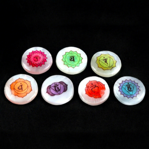 7 <b>chakra</b> healing stone for sale wholesale price <b>chakra</b> <b>set</b> engraved - Product Image 1