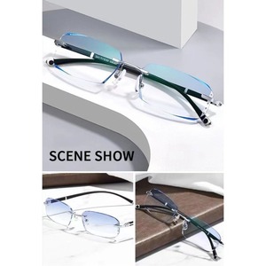 แว่นตาสำหรับผู้ชาย, แว่นตาแฟชั่นป้องกันแสงสีฟ้าป้องกันการเกิดฝ้าแว่นตาอ่านหนังสือสำหรับผู้สูงอายุวัยกลางคน - Product Image 6