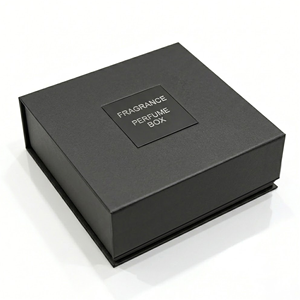 Boîte à parfum de luxe à fermeture magnétique, noire, rigide, avec logo personnalisé, emballage de parfum haut de gamme pour flacon de 50 ml, vente en gros OEM - Product Image 2
