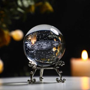 Esfera de Cristal con Sistema Galáctico Grabado en Láser 3D, Colores Arcoíris, Modelo de Planetas Astronómicos, Directo de Fábrica, para Interiores - Product Image 4
