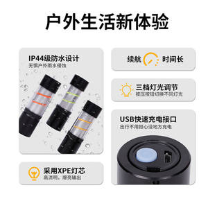 Lampe de camping LED mini Ningbo 400 mA, alimentée par batterie, lumière d'ambiance portable pour usage extérieur, couleurs mélangées - Product Image 4