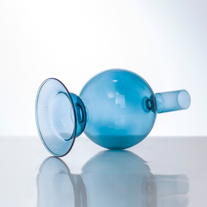 Minimalist Blue Glass <strong>Candle</strong> <strong>Holder</strong> For Wedding Party Home Decor - Product Image 4
