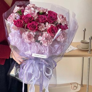 Fleur coréenne translucide couleur Cellophane papier d'emballage 58cm * 10Yard OPP gelée Film étanche Floral Bouquet emballage PE - Product Image 6