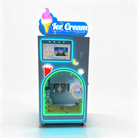 Distributeur automatique de crème glacée molle, entièrement automatique, à monnayeur, avec paiement par QR code, pour centres commerciaux et cinémas