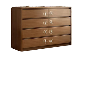 Muebles Weisen, Precio de Fábrica al por Mayor, Mueble de Almacenamiento Moderno para Sala de Estar con 8 Cajones, Ecológico, Duradero, Color Marrón Sólido - Product Image 1