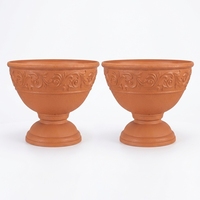 Pots de fleurs en plastique de luxe, style européen et romain, irréguliers, pour jardin, vintage, sur pied, vente en gros