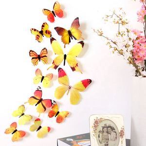 12Pcs Double-layer Butterfly Art <b>Wall</b> <b>Stickers</b> Home <b>Decor</b> DIY for Wedding Party Butterflies Fridge <b>Sticker</b> Beautiful <b>Sticker</b> - Product Image 3