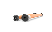 Moteur de stores zébrés électriques à commande intelligente avec récepteur intégré et batterie rechargeable intégrée pour fenêtres françaises - Style classique