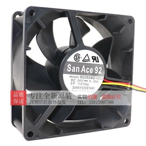 Sanyo Denki 90mm Axial <b>Fan</b> 24V 0.55A 9G0924G1D03 High Airflow Inverter Cooling <b>Fan</b> - Product Image 2