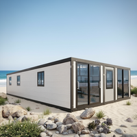 Maison conteneur personnalisée de 40 pieds avec hauteur intérieure de 2,4 m, extensible, préfabriquée, pour bureau, hôtel, location, toit plat, pliable