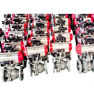 Vannes à boisseau sphérique flottantes à bride pneumatique en acier inoxydable Carp Journey American Standard OEM Q641F-10/16C DN50-DN100 Haute Performance - Product Image 1